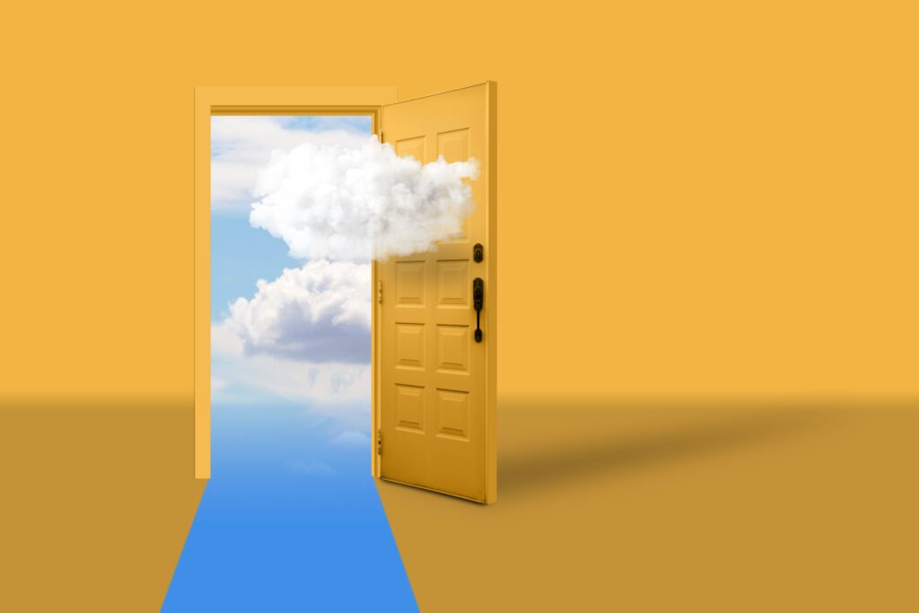 door-opening-new-world-composition