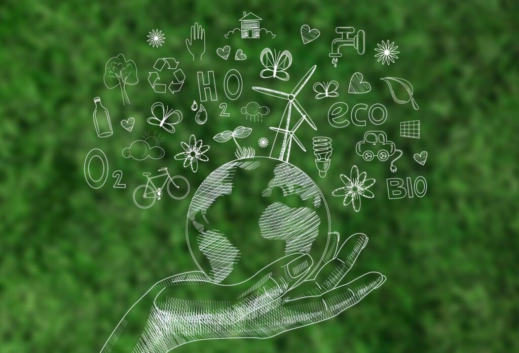 pantalla digital con día del medio ambiente